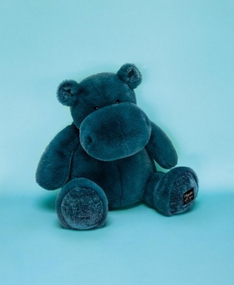 DOUDOU - pluszowy hipopotam HIP'POP Histoire d'Ours, 40 cm, morski granatowy