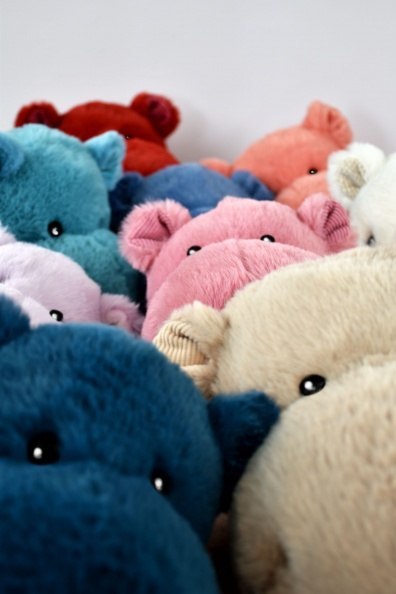 DOUDOU - pluszowy hipopotam HIP'POP Histoire d'Ours, 40 cm, morski granatowy