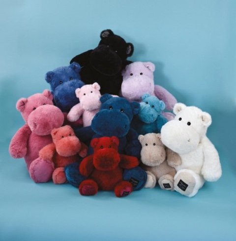 DOUDOU - pluszowy hipopotam HIP'POP Histoire d'Ours, 40 cm, morski granatowy