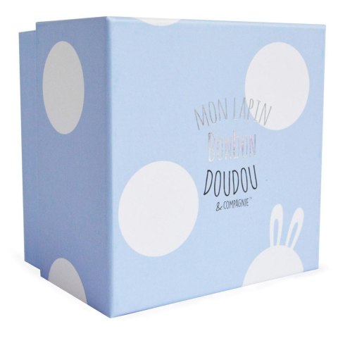 DOUDOU - pluszowy królik Bonbon Doudou et Compagnie, 16 cm, niebieski