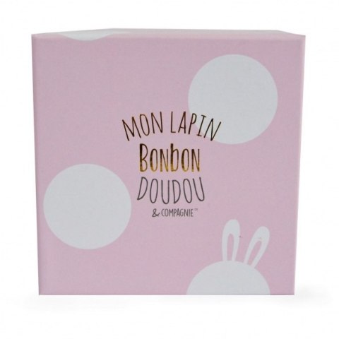DOUDOU - pluszowy królik Bonbon Doudou et Compagnie, 16 cm, różowy