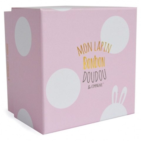 DOUDOU - pluszowy królik Bonbon Doudou et Compagnie, 16 cm, różowy