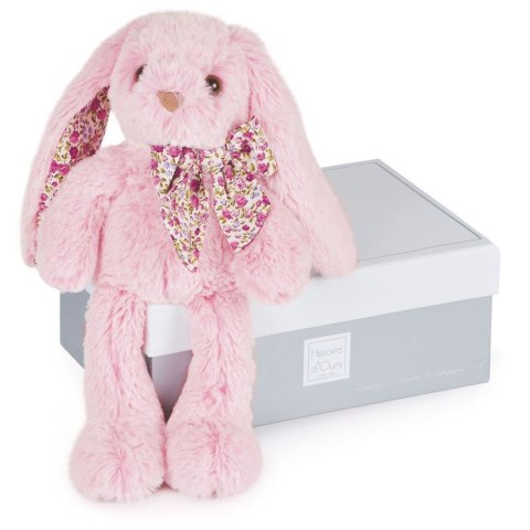 DOUDOU - pluszowy królik Histoire d'Ours, 25 cm, różowy