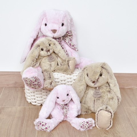 DOUDOU - pluszowy królik Histoire d'Ours, 25 cm, różowy