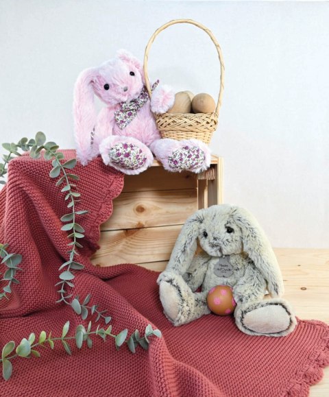 DOUDOU - pluszowy królik Histoire d'Ours, 25 cm, różowy