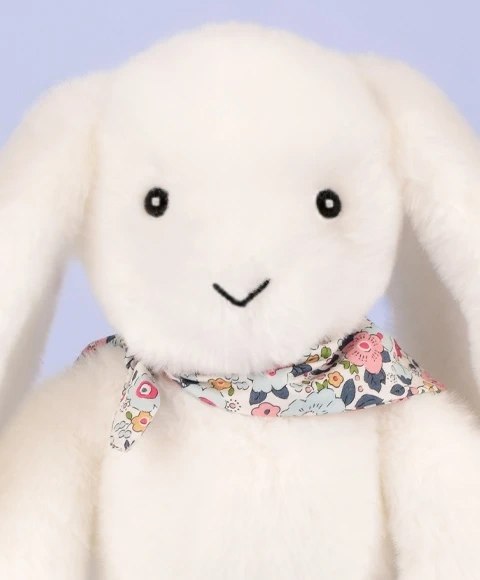DOUDOU - pluszowy królik Lapin Fleurette Doudou et Compagnie, 25 cm, biały