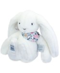 DOUDOU - pluszowy królik Lapin Fleurette Doudou et Compagnie, 25 cm, biały