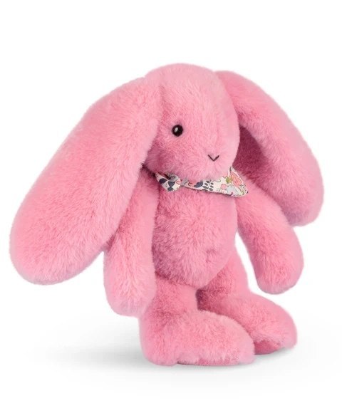 DOUDOU - pluszowy królik Lapin Fleurette Doudou et Compagnie, 25 cm, różowy grenadine