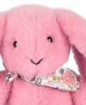 DOUDOU - pluszowy królik Lapin Fleurette Doudou et Compagnie, 25 cm, różowy grenadine