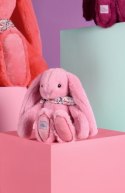 DOUDOU - pluszowy królik Lapin Fleurette Doudou et Compagnie, 25 cm, różowy grenadine