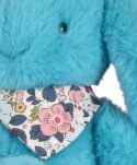DOUDOU - pluszowy królik Lapin Fleurette Doudou et Compagnie, 25 cm, turkus