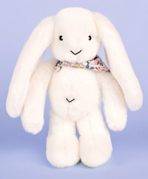 DOUDOU - pluszowy królik Lapin Fleurette Doudou et Compagnie, 35 cm, biały