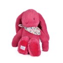 DOUDOU - pluszowy królik Lapin Fleurette Doudou et Compagnie, 35 cm, fuksja
