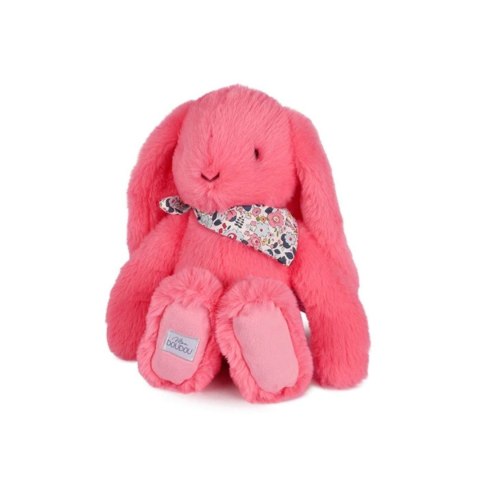 DOUDOU - pluszowy królik Lapin Fleurette Doudou et Compagnie, 35 cm, koral