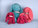 DOUDOU - pluszowy królik Lapin Fleurette Doudou et Compagnie, 35 cm, koral