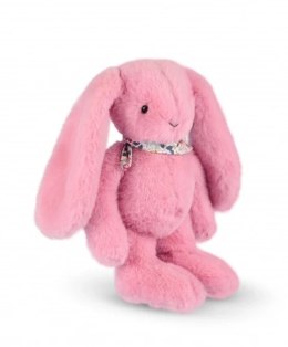 DOUDOU - pluszowy królik Lapin Fleurette Doudou et Compagnie, 35 cm, różowy grenadine