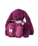 DOUDOU - pluszowy królik Lapin Fleurette Doudou et Compagnie, 35 cm, śliwka