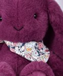DOUDOU - pluszowy królik Lapin Fleurette Doudou et Compagnie, 35 cm, śliwka