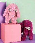 DOUDOU - pluszowy królik Lapin Fleurette Doudou et Compagnie, 35 cm, śliwka