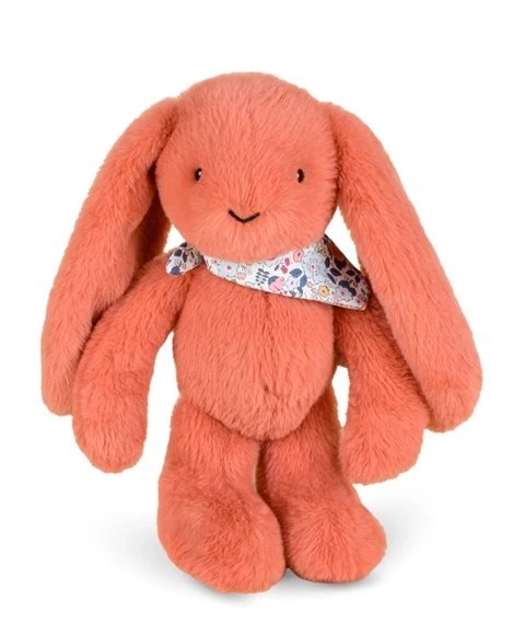 DOUDOU - pluszowy królik Lapin Fleurette Doudou et Compagnie, 35 cm, terakota