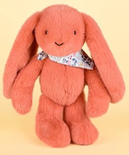 DOUDOU - pluszowy królik Lapin Fleurette Doudou et Compagnie, 35 cm, terakota
