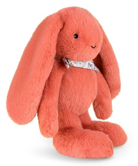 DOUDOU - pluszowy królik Lapin Fleurette Doudou et Compagnie, 35 cm, terakota