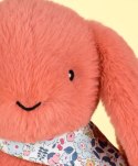 DOUDOU - pluszowy królik Lapin Fleurette Doudou et Compagnie, 35 cm, terakota