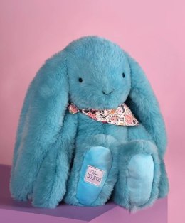DOUDOU - pluszowy królik Lapin Fleurette Doudou et Compagnie, 35 cm, turkus