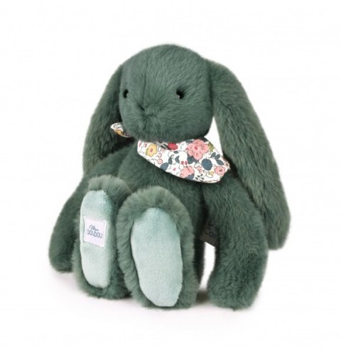 DOUDOU - pluszowy królik Lapin Fleurette Doudou et Compagnie, 35 cm, zielony eukaliptusowy