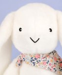 DOUDOU - pluszowy królik Lapin Fleurette Doudou et Compagnie, 50 cm, biały