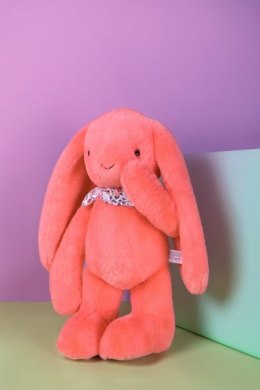 DOUDOU - pluszowy królik Lapin Fleurette Doudou et Compagnie, 50 cm, koral