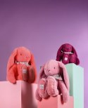 DOUDOU - pluszowy królik Lapin Fleurette Doudou et Compagnie, 50 cm, koral
