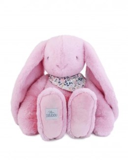 DOUDOU - pluszowy królik Lapin Fleurette Doudou et Compagnie, 50 cm, różowy grenadine