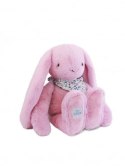 DOUDOU - pluszowy królik Lapin Fleurette Doudou et Compagnie, 50 cm, różowy grenadine