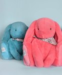 DOUDOU - pluszowy królik Lapin Fleurette Doudou et Compagnie, 50 cm, turkus