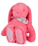 DOUDOU - pluszowy królik Lapin Fleurette Doudou et Compagnie, 70 cm, koral