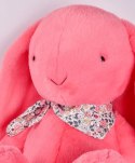 DOUDOU - pluszowy królik Lapin Fleurette Doudou et Compagnie, 70 cm, koral