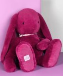 DOUDOU - pluszowy królik Lapin Fleurette Doudou et Compagnie, 70 cm, śliwka