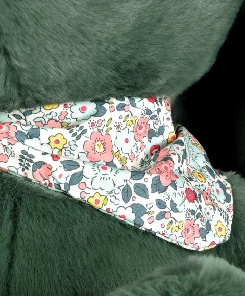 DOUDOU - pluszowy królik Lapin Fleurette Doudou et Compagnie, 70 cm, zielony eukaliptusowy