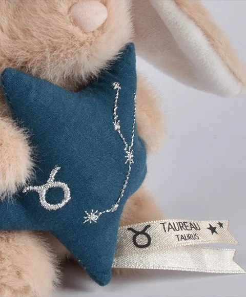 DOUDOU - pluszowy królik ze znakiem zodiaku DOUDOU ASTRO, Doudou et Compagnie, 12 cm, byk