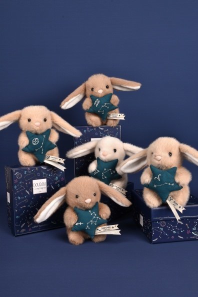 DOUDOU - pluszowy królik ze znakiem zodiaku DOUDOU ASTRO, Doudou et Compagnie, 12 cm, byk