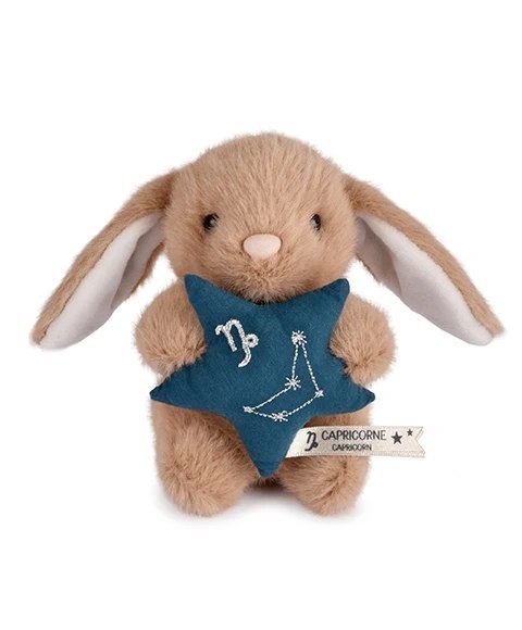 DOUDOU - pluszowy królik ze znakiem zodiaku DOUDOU ASTRO, Doudou et Compagnie, 12 cm, koziorożec