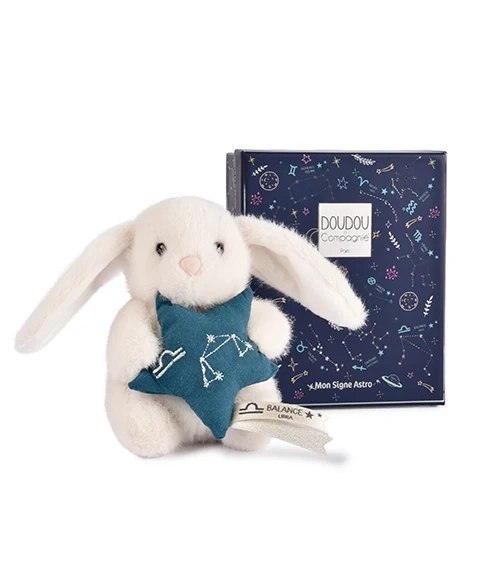 DOUDOU - pluszowy królik ze znakiem zodiaku DOUDOU ASTRO, Doudou et Compagnie, 12 cm, waga