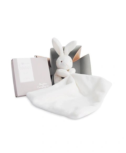 DOUDOU - przytulanka królik z kocykiem Doudou et Compagnie, naturalny