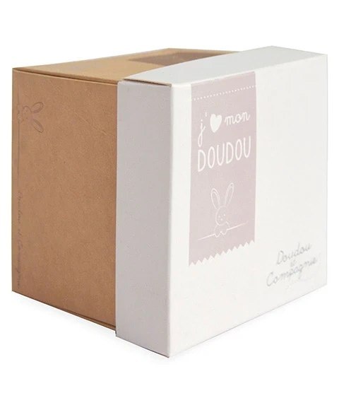 DOUDOU - przytulanka miś z kocykiem Doudou et Compagnie, beżowy