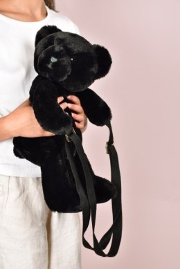 DOUDOU - pluszowa torba na ramię miś, Doudou et Compagnie, czarny