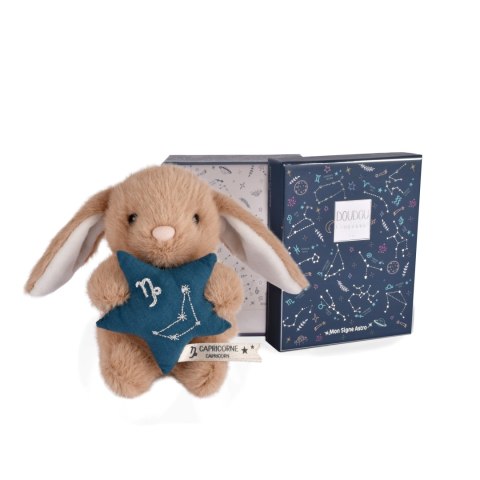 DOUDOU - pluszowy królik ze znakiem zodiaku DOUDOU ASTRO, Doudou et Compagnie, 12 cm, koziorożec