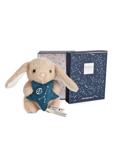 DOUDOU - pluszowy królik ze znakiem zodiaku DOUDOU ASTRO, Doudou et Compagnie, 12 cm, rak
