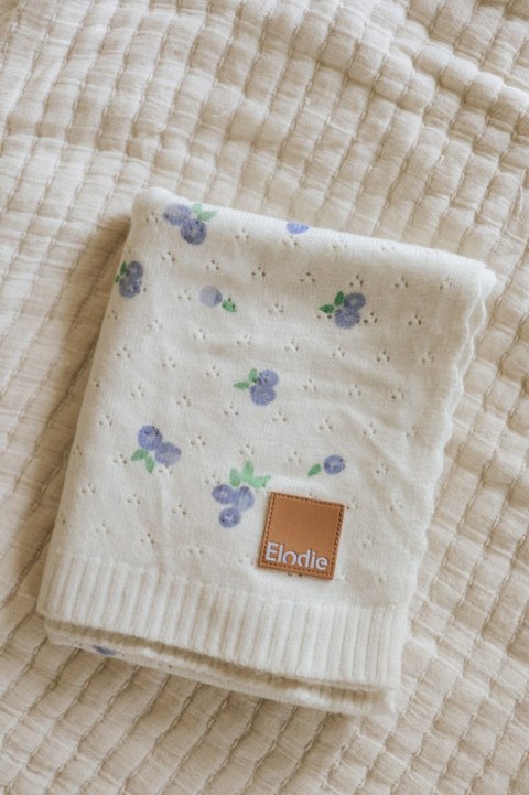 ELODIE DETAILS - kocyk ażurowy Pointelle, Blueberry Bliss