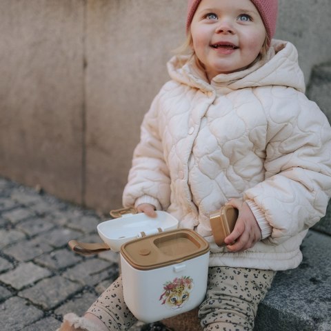 Elodie Details - Plecak BackPack MINI Petit River Rose + Butelka na wodę + Lunchbox - Rosy Bow Leo - ZESTAW